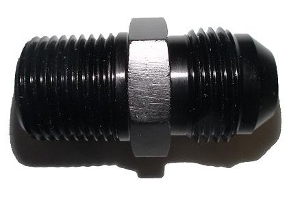 -8 AN JIC Male TO 1/2" NPT Male Fitting - Black Anodized